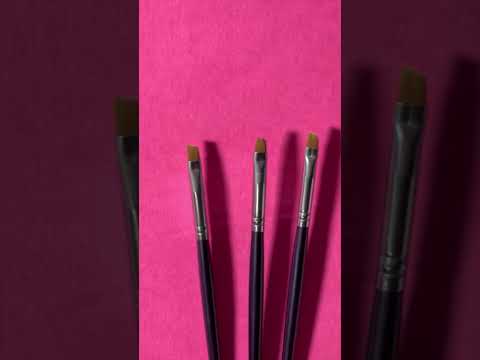 EASY BEAUTY Набір пензлів № 005 для брів та стрілок, скошені, 3 шт