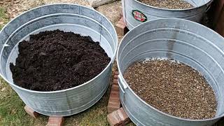 How to prepare your galvanized container garden with soil and rocks