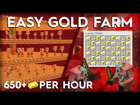 Minecraft Gold Farm for 1.20+ - Easy and Efficient Build Design