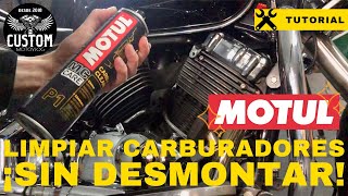 Cómo LIMPIAR los CARBURADORES de la moto sin desmontarlos con CARBUCLEAN de MOTUL: Mantenimiento