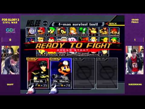 For Glory 2 - Quaff (Fox, Marth) vs Subzer0king (Sheik, Doc) GF + Interview