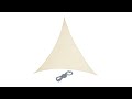 Voile d'ombrage triangle PES beige Beige - Textile - 300 x 1 x 245 cm