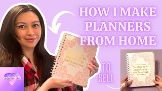 How I make my hardcover planners from home *to sell* #smallbusiness #planner #workfromhome