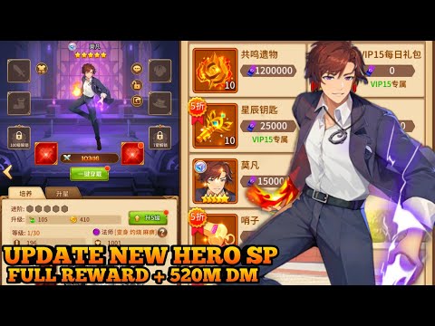Update New Hero Idle Legends + Full Reward + 520M DM + Free All New Hero