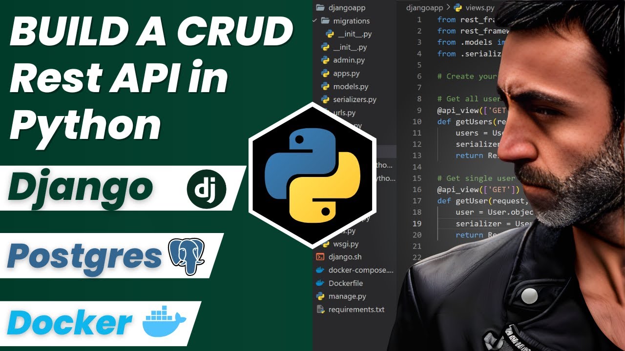 Python CRUD Rest API in Python using Django, Django Rest Framework, Postgres, Docker, Docker compose