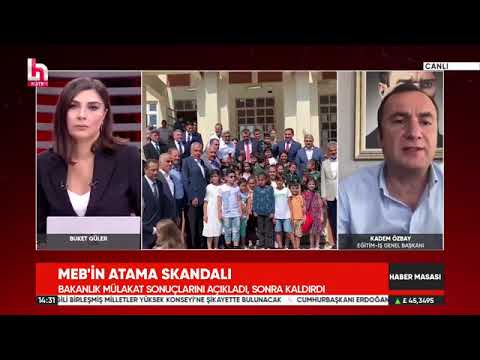 Genel Başkanımız Kadem Özbay, Halk Tv’de yayınlanaN Haber Masası programında gazeteci Buket Güler’in canlı yayın konuğu oldu.Halk Tv-20/09/2024 | EĞİTİM İŞ