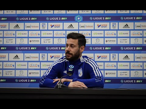 Conférence de presse Romain Revelli et Kévin Rocheteau avant : USL Dunkerque - Rodez (J24)