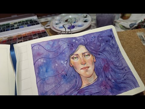 Sketchbook artcreation/ рисую летающую голову/аудиокнига Гарри Поттер и Орден Феникса (4)