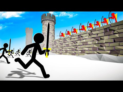 Stick War CASTLE SIEGE!  The Stickman Invasion is ATTACKING the Walls in Stick War Castle Defense!