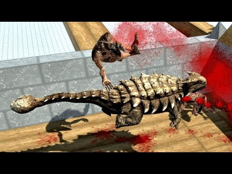 ANKYLOSAURUS BROTHERS DEFENDING RING VS OTHER UNIT BROTHERS - ANIMAL REVOLT BATTLE SIMULATOR
