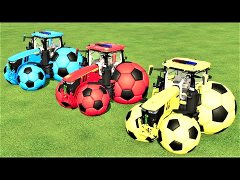 JOHN DEERE vs CLAAS vs CASE vs FENDT PARKOUR - Farming Simulator 22