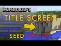 How the Minecraft Title Screen Seed was Found