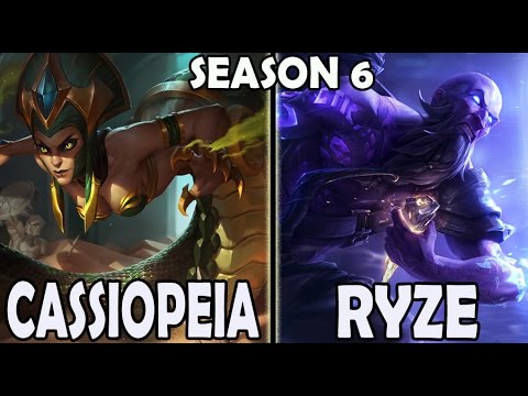 SKT T1 Faker CASSIOPEIA vs RYZE Ranked Challenger NA