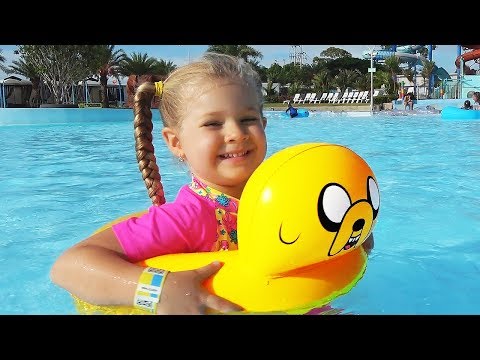 Diana and Papa Pretend Play at the WaterPark! My super fun day with Dad and kids toys