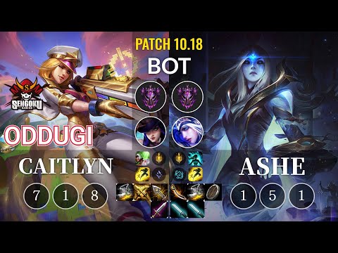 SG OdduGi Caitlyn vs Ashe Bot - KR Patch 10.18
