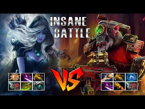 Insane battle Drow Ranger full items vs sniper full items - Godadico Dota
