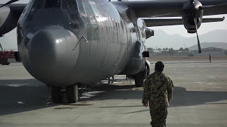 preview picture of video 'Afghan Air Force Receives C-130's at Kabul International Airport'