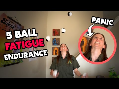Trying 5 BALL ENDURANCE! -  #everydaymay JUGGLING