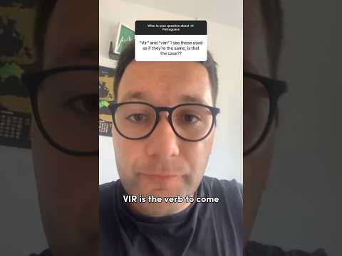 What is the difference between VIR and VIM in Portuguese 🧐 #portugueseclass