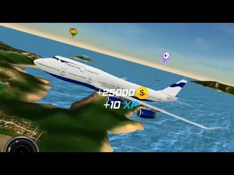 Airplane Flying Flight Pilot Simulator Games -  Boeing 747 Free Flight Contracts Coins $
