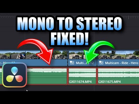 Mono to Stereo FIX in Davinci Resolve 20, including a MULTICAM workaround!
