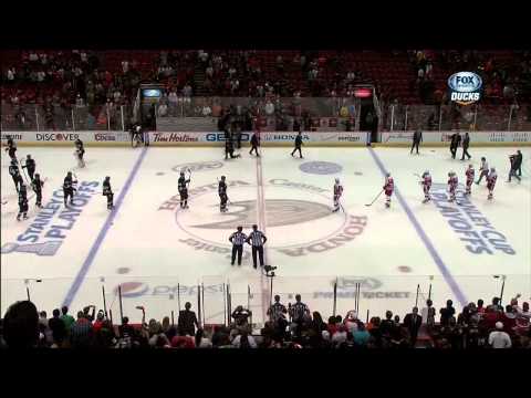 Last 1:45 of game, handshakes. May 12 2013 Detroit Red Wings vs Anaheim Ducks NHL Hockey
