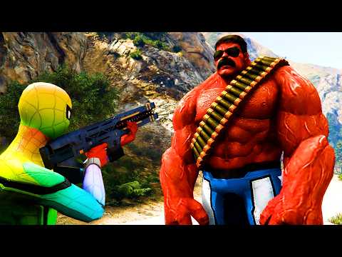 Gta 5 Spiderman vs Red Hulk | funny Ragdoll | Euphoria Physics