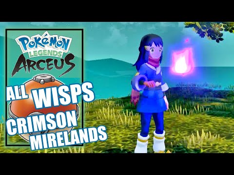 Pokemon Legends Arceus – All Wisp Locations in Crimson Mirelands