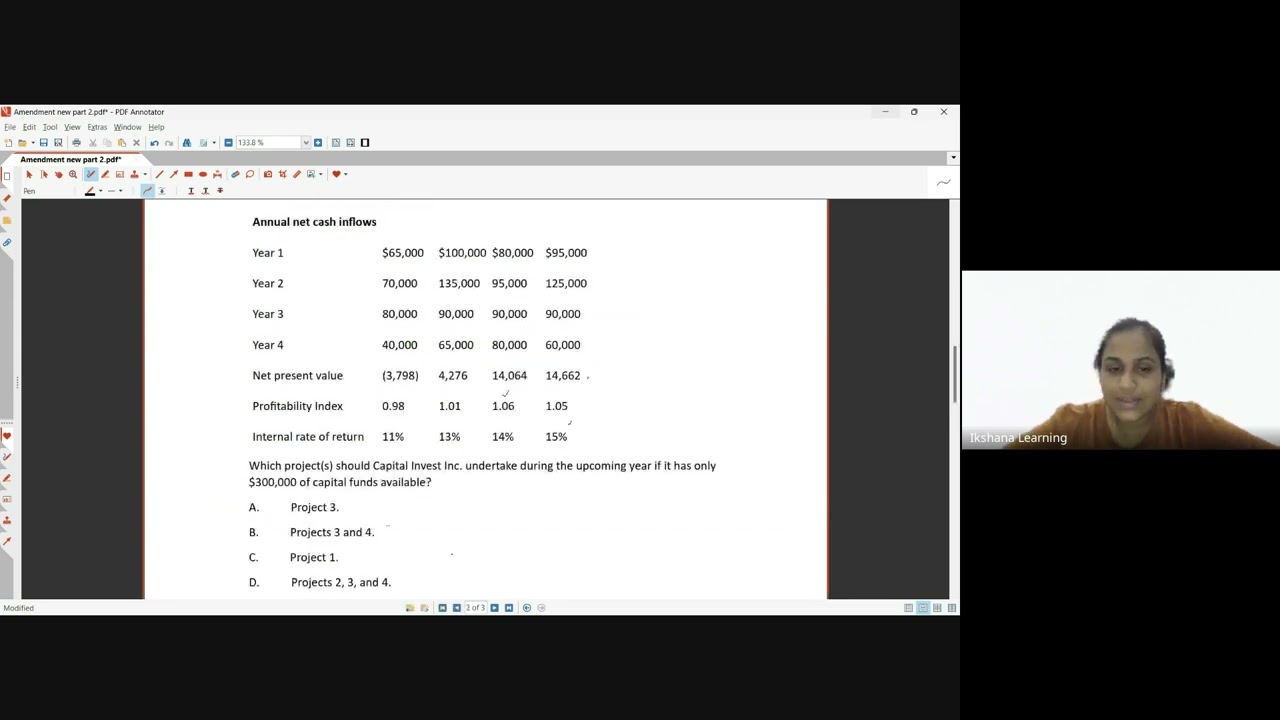 CMA US Part 2 Amendments Oct 2024 | Profitability Index & Sensitivity Analysis (Part 2)