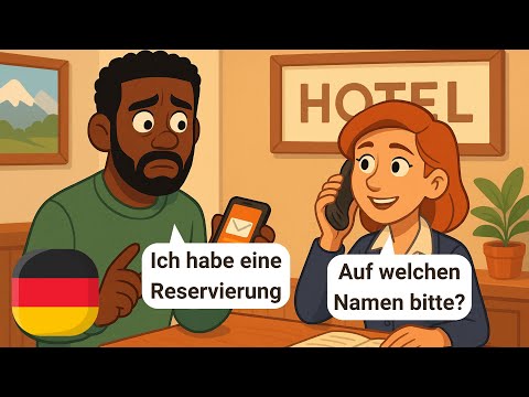 Deutsch lernen mit Dialogen |  A1-A2 |  10 Dialoge im Hotel