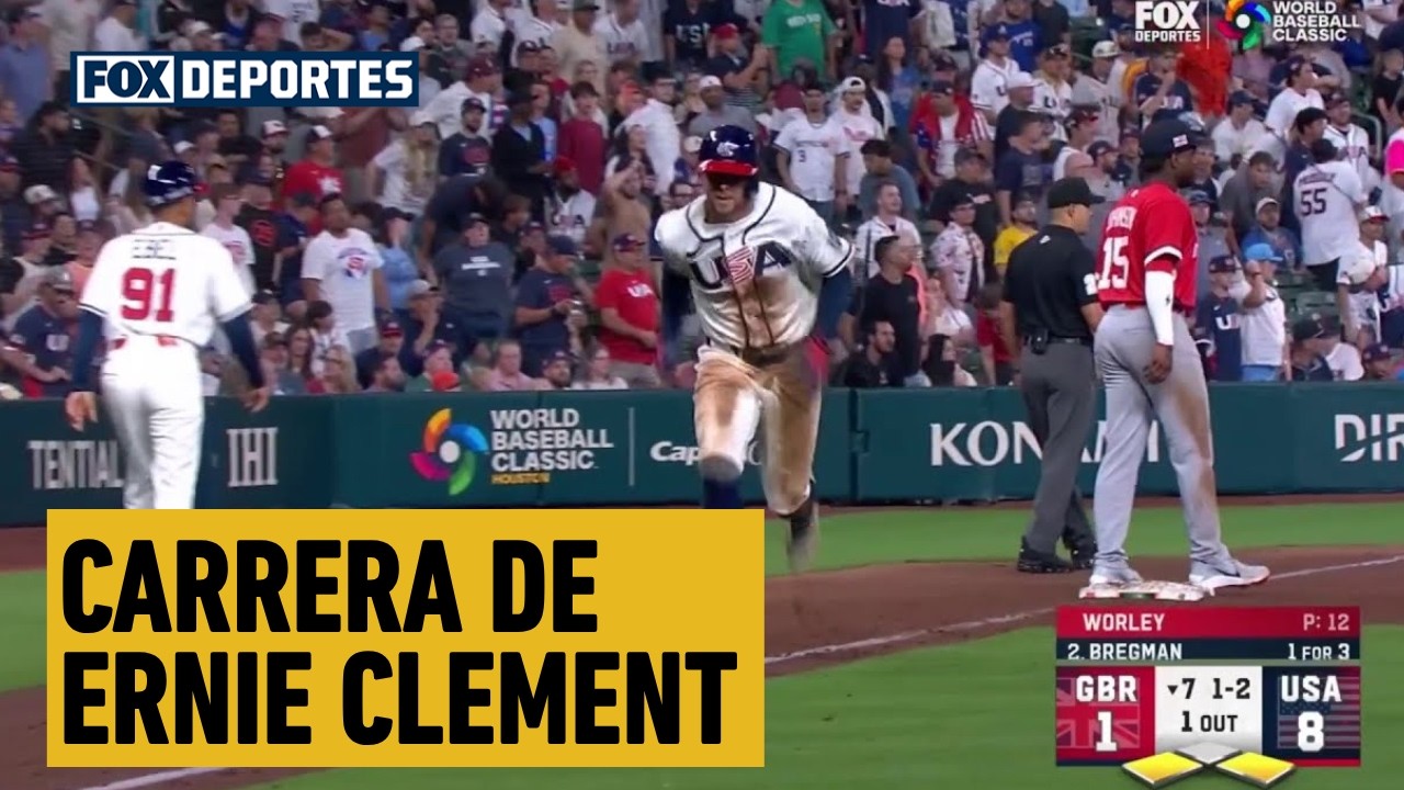 🤩🥳 CARRERA DE Ernie Clement | Gran Bretaña 0-0 Estados Unidos | World Baseball Classic 2026