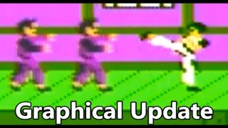 Kung Fu Master Atari 7800 Comparison Original vs KevMos3 Graphical Update - The No Swear Gamer