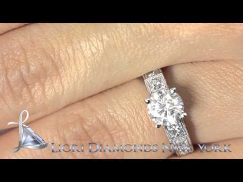 ER-0023 - 1.96 Carat F-SI3 Certified Natural Round Diamond Engagement Ring 18k White Gold