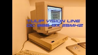 386 SX 25MHz Tulip Vision Line DC Retro vintage computer and Commodore CRT monitor