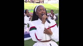 Coco Jones paid homage to Whitney with her outfit at the Super Bowl...