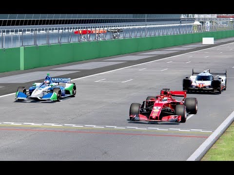 Ferrari F1 2018 vs Porsche 919 EVO vs IndyCar - Spa