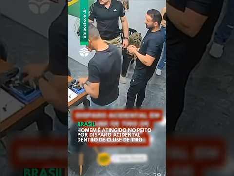 Homem é atingido no peito por disparo de arma acidental dentro de clube de tiro
