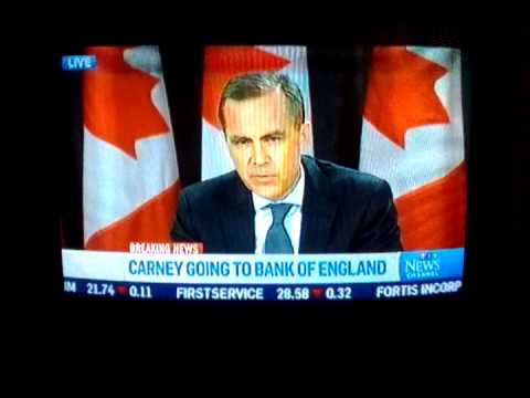 Bank of Canada Governor Mark Carney to lead Bank of England