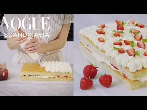 How to bake a beautiful Swedish Strawberry Midsummer Cake | Step-by-Step Recipe
