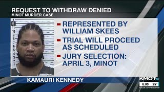 Judge rejects 11th-hour request to withdraw from Minot murder case