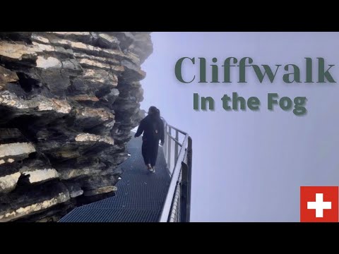 Strolling First Cliffwalk by Tissot - In Thick Fog