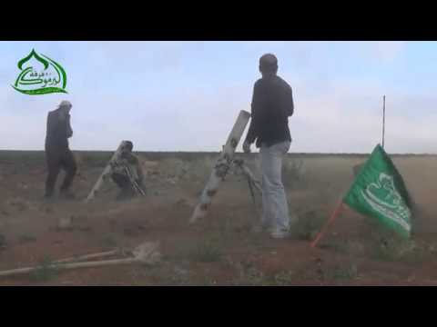 استهداف  قوات النظام بقذائف الهاون من قبل فرقة اليرموك في اللواء 12 في محافظة درعا