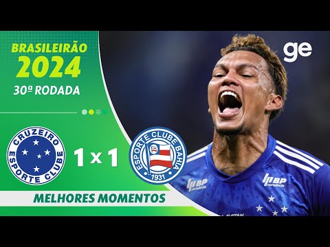 Gols e lances de Cruzeiro x Bahia