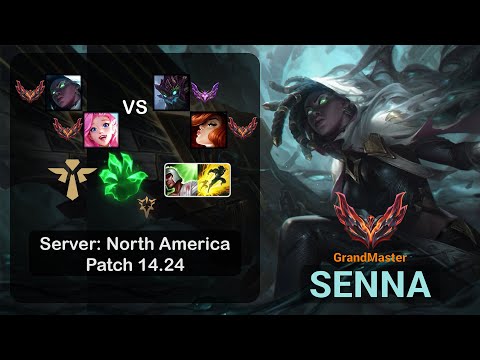 Senna Support + Seraphine vs Maokai + Miss Fortune - NA GrandMaster - Patch 14.24