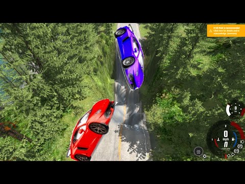 Car vs ramp truck,train vs giant pit,car vs deep water Beamng.drive