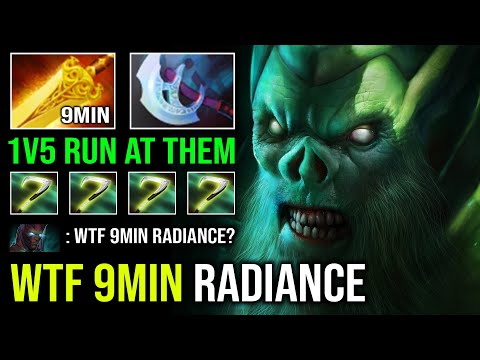 WTF 9MIN RADIANCE 1v5 Raid Boss Unlimited HP Regen 1 Shot Reaper Necrophos Dota 2