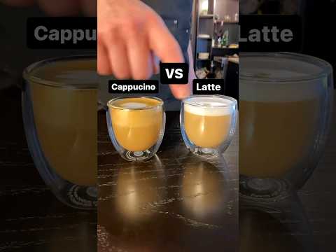 CAPPUCCINO VS LATTE #coffee #coffeelatte #latte #coffeeart