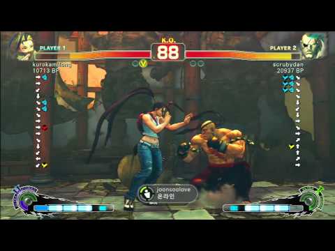 SSF4 Rank Match  kurokamilong (IB)  vs  scrubydan (SA)