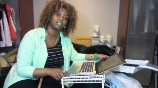 Girl uses Hammer on Brand new MacBookPro for Lady GaGa - GloZell