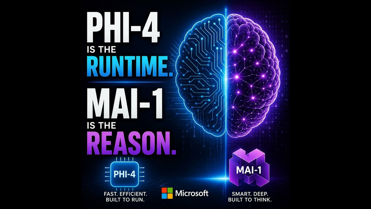 Phi-4 is the Runtime. MAI-1 is the Reason.